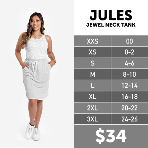 Jules Size Chart